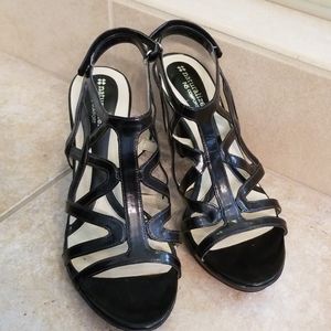Naturalizer black heeled sandals size 11n
